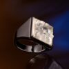 Aréthuse Signet RingClear crystal, silver - Image 2