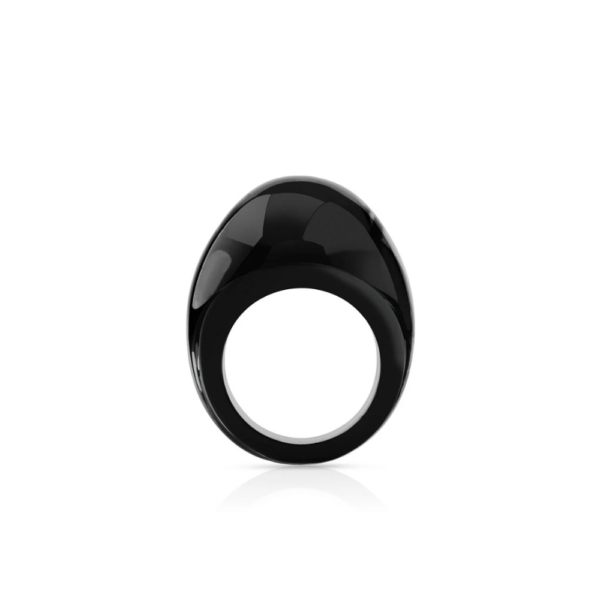 Cabochon Ring Black crystal