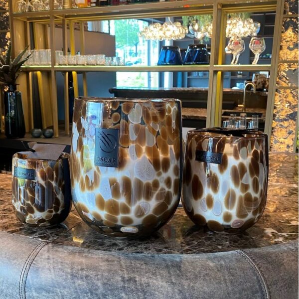 Candle Barrel leopard brown