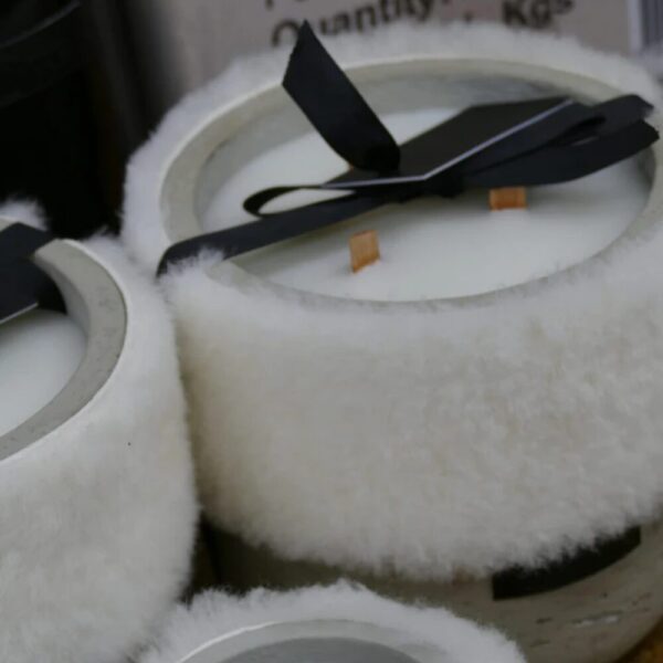Candle Light Grey Sheep White