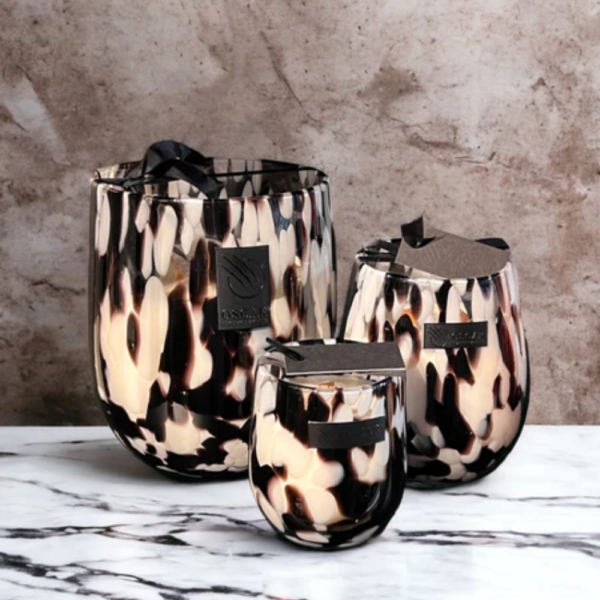 Candle Spotted Red White