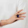 Cabochon Ring Cap Ferrat blue crystal - Image 2