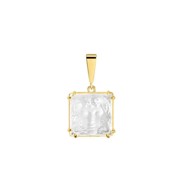 Aréthuse pendant Clear crystal, Vermeil