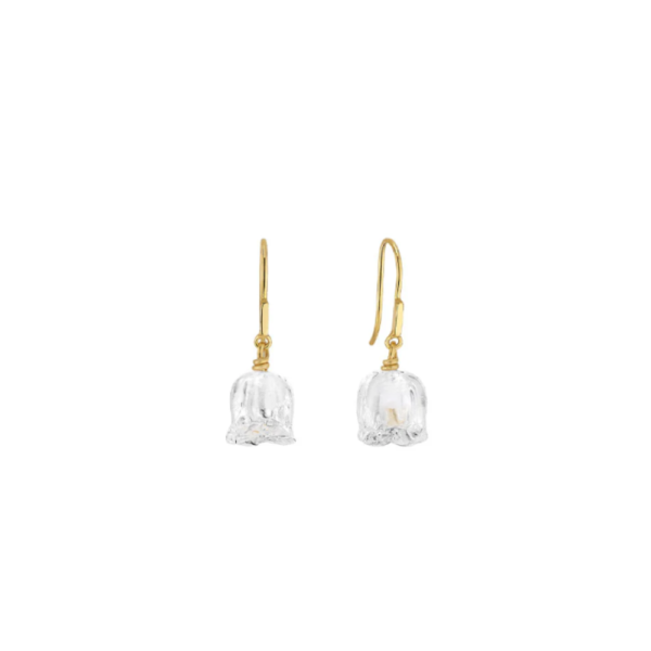 Muguet Earrings Clear crystal, vermeil