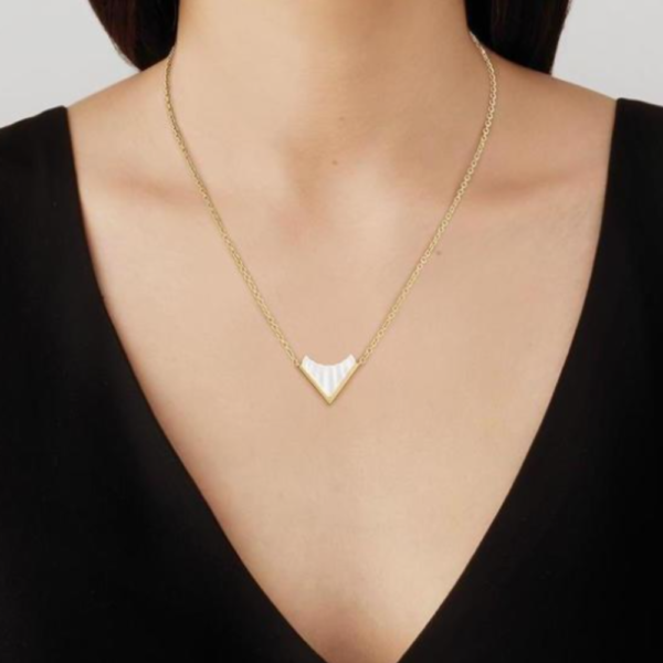 Style 1925 Necklace Clear Crystal, 18 Carats Yellow Gold Plated