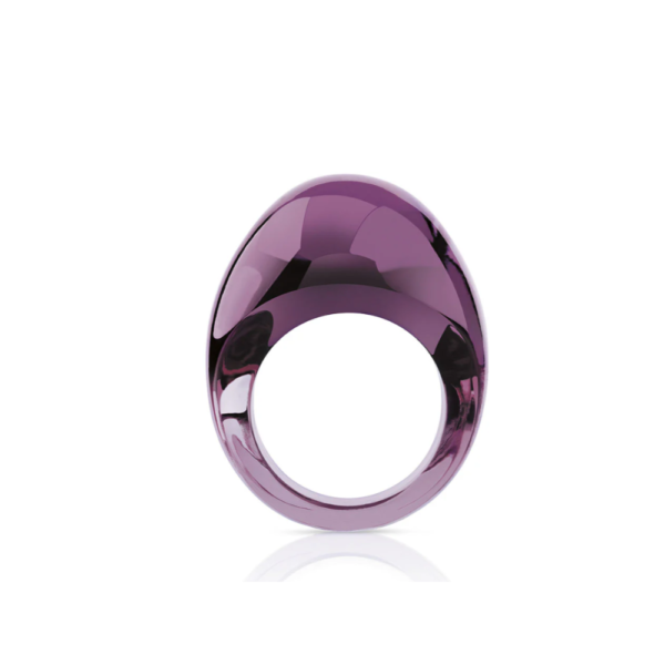 Cabochon Ring Purple crystal