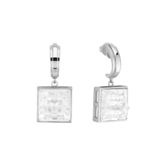 Aréthuse Earrings Clear crystal, silver
