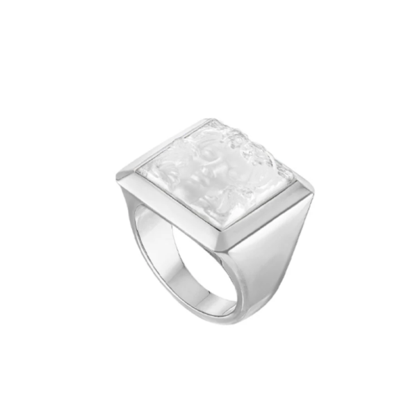 Aréthuse Signet RingClear crystal, silver