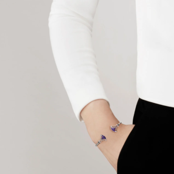 Larcade Bangle Flex Dusk purple crystal, silver