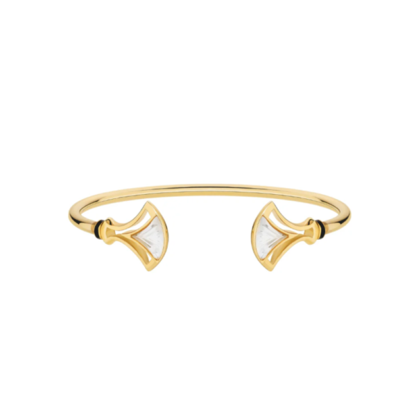 Larcade Bangle Flex Clear crystal, 18k gold plated