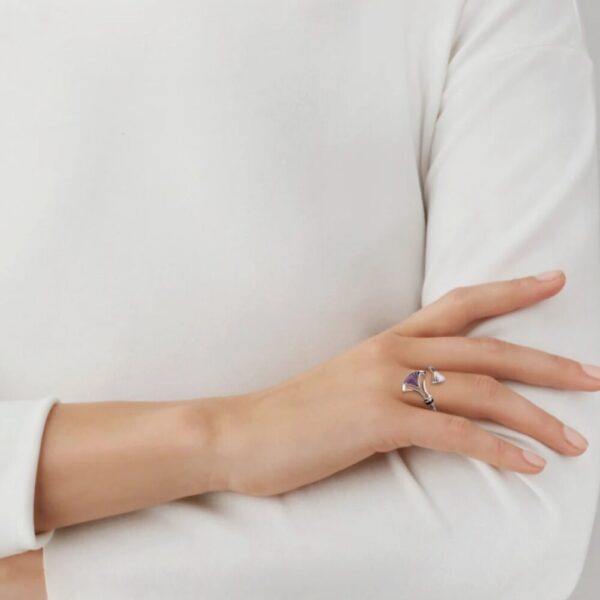Larcade Ring Dusk purple crystal, silver