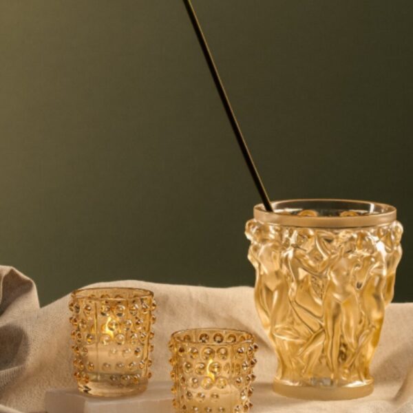 Bacchantes small vase Gold luster crystal