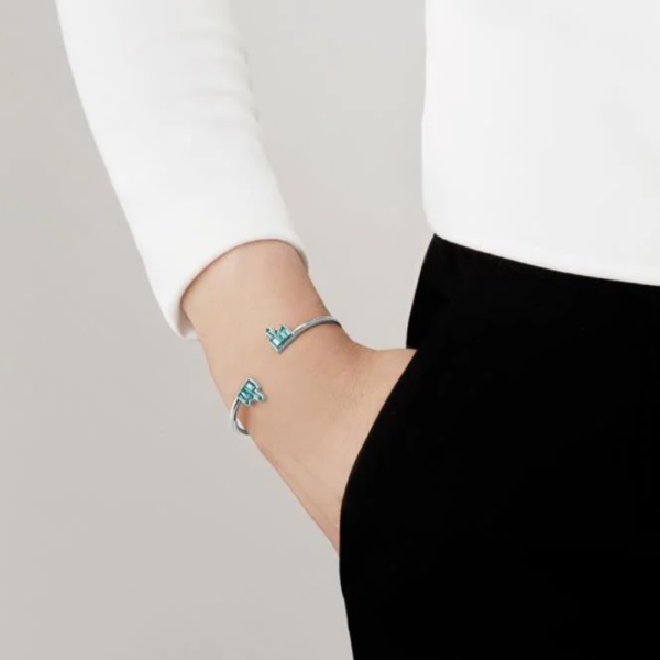 Terramineral Bracelet Blue Persepolis crystal, silver