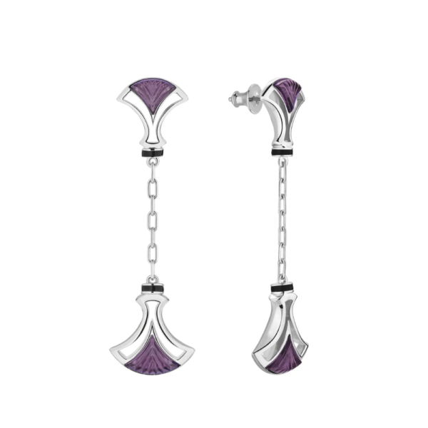 Larcade Earrings Dusk purple crystal, silver