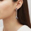 Larcade Earrings Dusk purple crystal, silver - Image 2