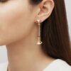 Larcade Earrings Clear crystal, 18k gold plated - Image 2