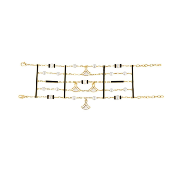 Larcade Cuff Clear crystal, 18k gold plated